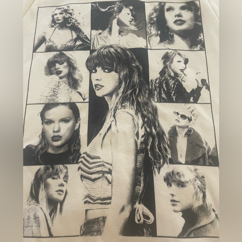 Taylor Swift Swifty Official The Eras Tour Ivory Beige Hoodie Small worn… - Picture 7 of 16
